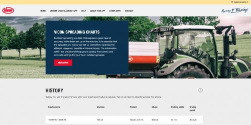 Nieuwe Vicon Strooitabellen Website en App’s