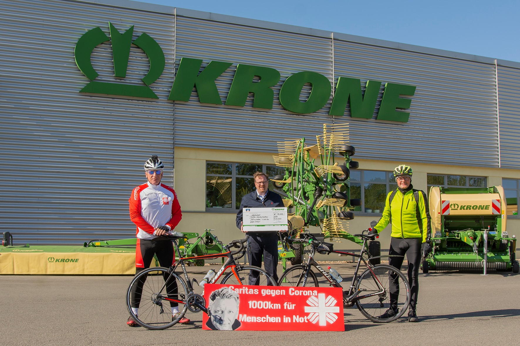 Krone soutient le Tour de bienfaisance à vélo à hauteur de 10 000 Euros