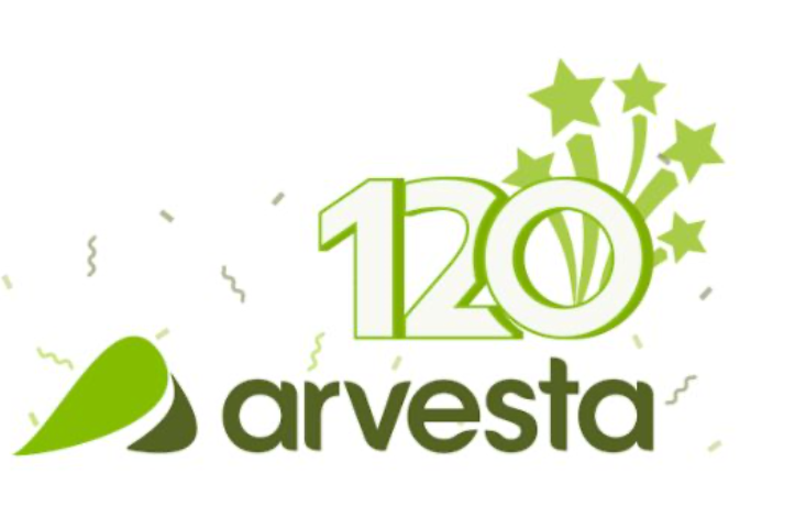 Arvesta viert 120ste verjaardag en lanceert feestjaar mét feestlogo! Het bubbelt en bruist bij Arvesta!