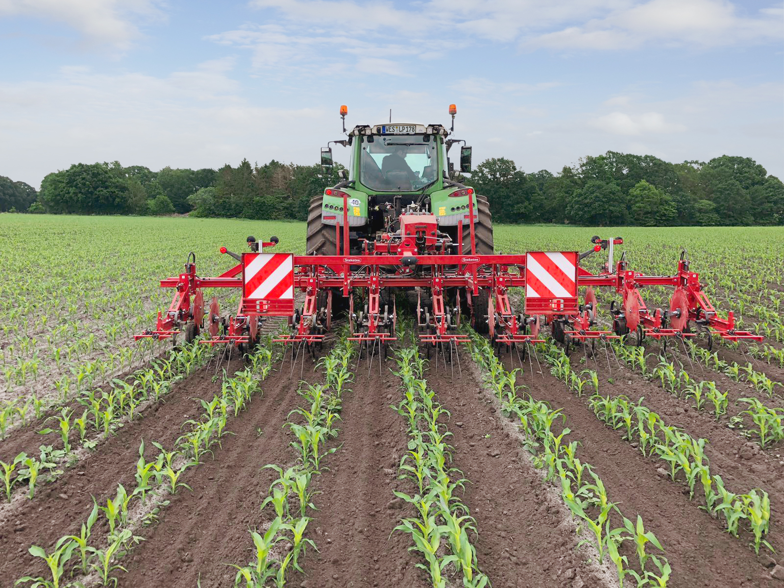 De dubbele rij schoon houden