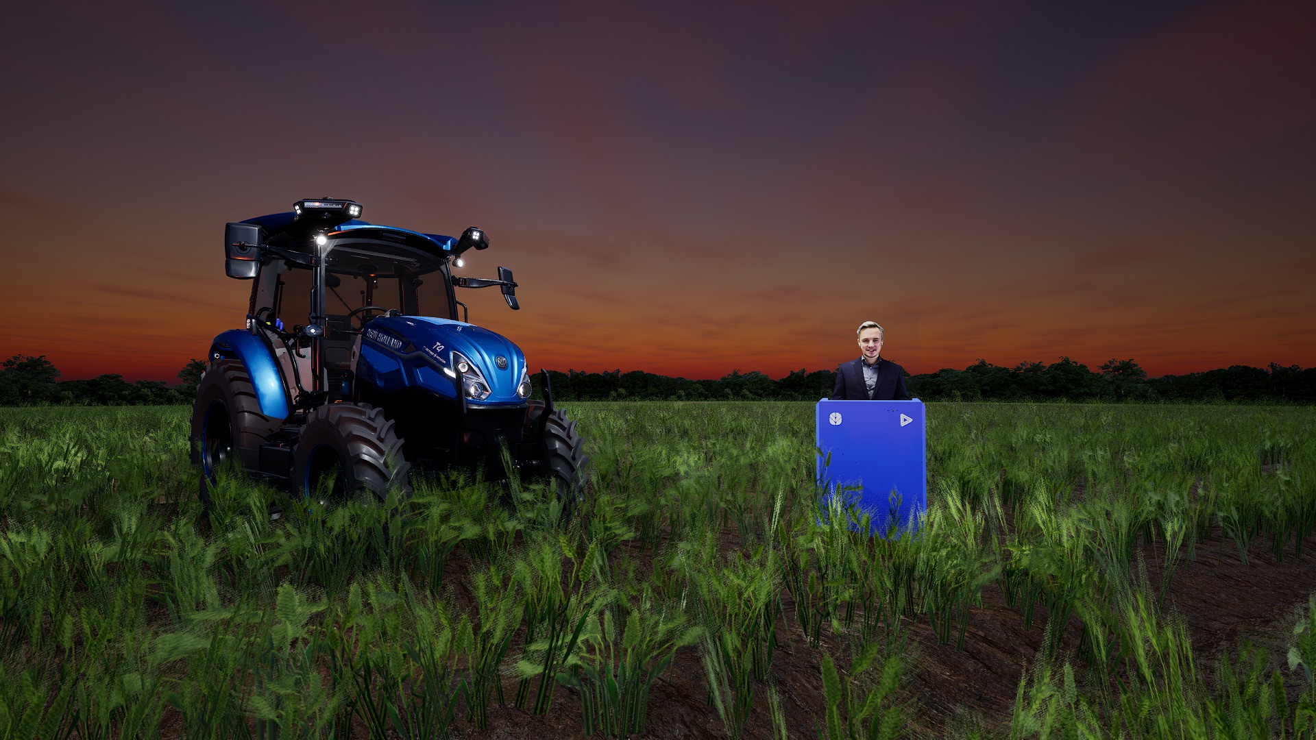 Samenwerking van het merk New Holland van CNH Industrial met Microsoft en Touchcast op CES 2023, voor een meeslepende metaverse ervaring