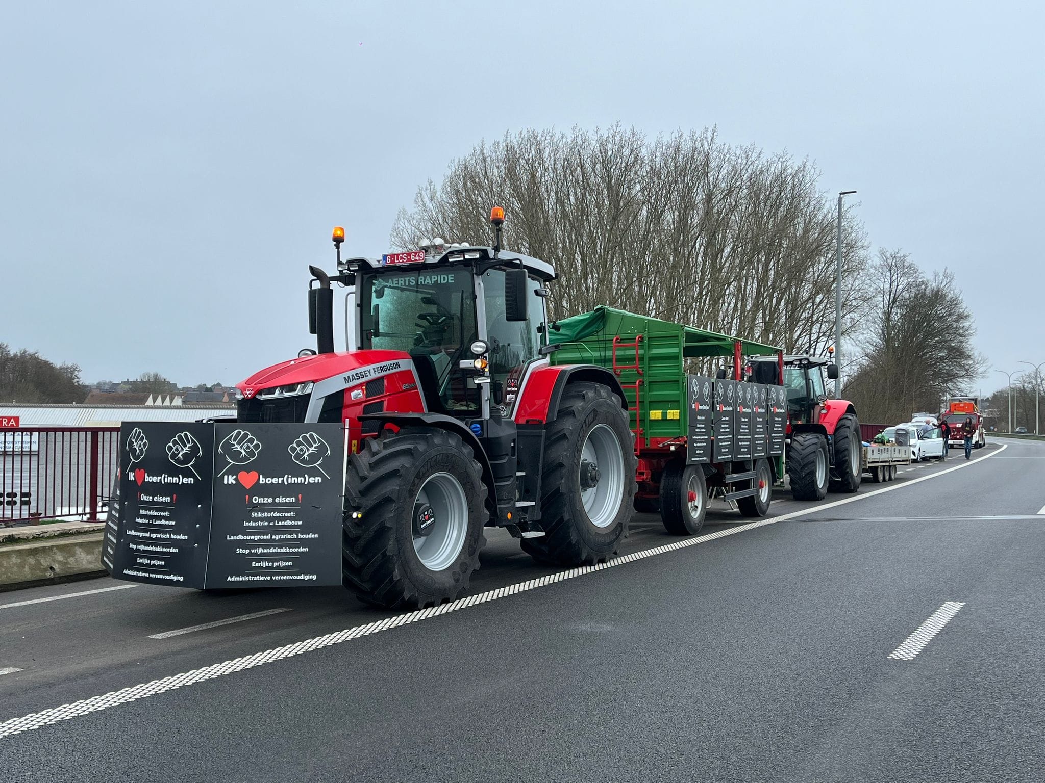 Aanhoudende acties van landbouwers!