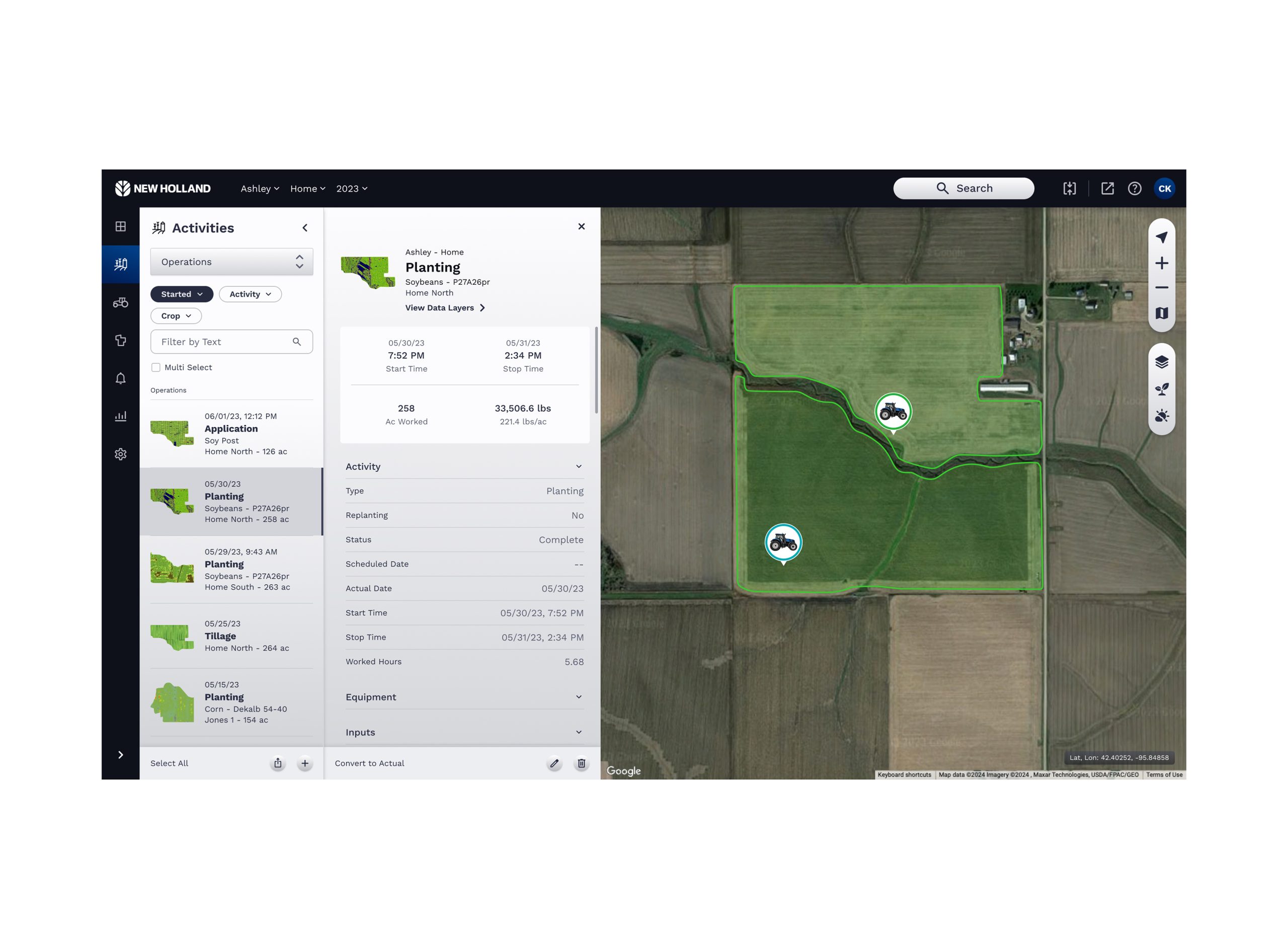 FieldOps™ New Holland: nouvelle plateforme de gestion des données agricoles en temps réel, présentée au salon Agrishow 2024
