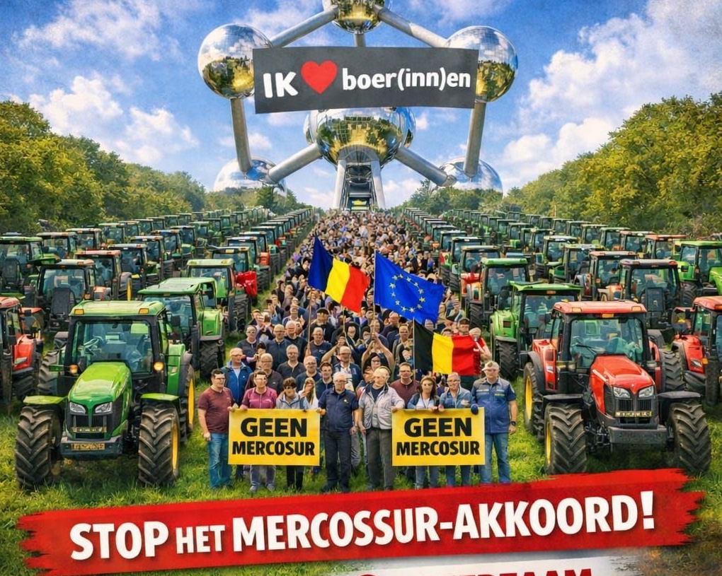 Demonstratie aan het Atomium – Zondag 18 januari 2026